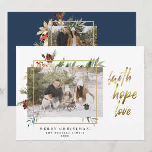 Elegante Faith Hope Liebe 2 Foto Weihnachten