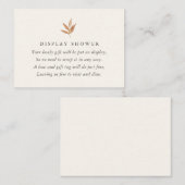 Elegante Fall Baby Shower Shower Dusche Begleitkarte (Vorne/Hinten)