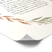 Elegante Fall Baby Shower Spate Night Diapers Poster (Ecke)