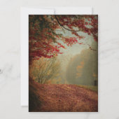 Elegante Fall Bäume Rustikale String Lights Hochze Einladung (Rückseite)