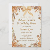 Elegante Fall Birthday Einladung (Vorderseite)