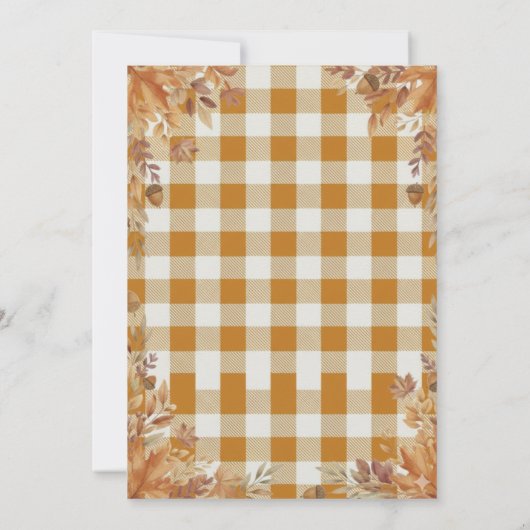 Elegante Fall Birthday Einladung (Rückseite)