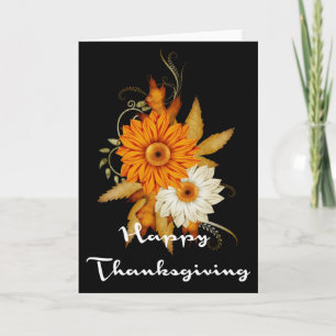 Elegante Fall Blume Erntedank Card 8 Feiertagskarte