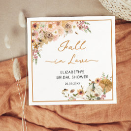 Elegante Fall Blume Pumpkin Brautparty Geburtstag Serviette