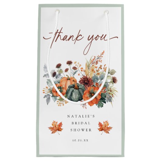 Elegante Fall Brautparty Gevor Kleine Geschenktüte (Vorderseite)