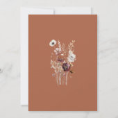 Elegante Fall Brown Floral Baby Shower Einladung (Rückseite)