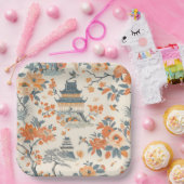 Elegante Fall Chinoiserie Papierplatte Pappteller (Party)