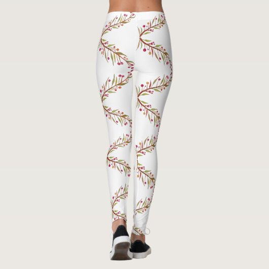 Elegante Fall Design Custom Leggings (Rückseite)