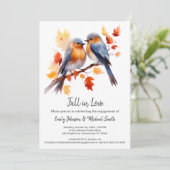 Elegante Fall-Engagement-Partei Einladung (Stehend Vorderseite)