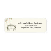 Elegante Fall Erntedank Rücksendeadresse (Vorne)