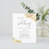 Elegante Fall Eucalyptus Floral Wedding Einladung (Stehend Vorderseite)