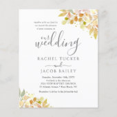 Elegante Fall Eucalyptus Floral Wedding Einladung (Vorderseite)
