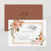 Elegante Fall Flora Blume Locarno RSVP Karte (Vorne/Hinten)