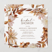 Elegante Fall Floral Bridal Dusche Einladung (Vorne/Hinten)