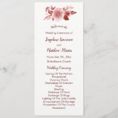 Elegante Fall Floral Burgundy Hochzeitsprogramme Programm (Vorderseite)