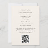 Elegante Fall Floral Hand Lettering Hochzeit Einladung (Rückseite)