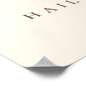 Elegante Fall Floral Red Wedding Willkommenszeiche Poster (Ecke)