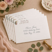Elegante Fall Floral Rücksendeadresse