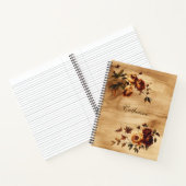 Elegante Fall Floral Script Personalisiert Journal Notizblock (Innenseite)