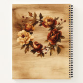 Elegante Fall Floral Script Personalisiert Journal Notizblock (Rückseite)