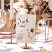 Elegante Fall Floral Tischnummer Seating Chart