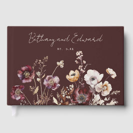 Elegante Fall Floral Wedding Gästebuch