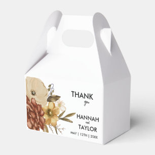 Elegante Fall Floral Wedding Geschenkschachtel