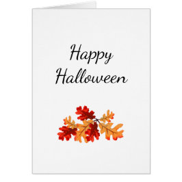 Elegante Fall Foliage Simple Halloween Card