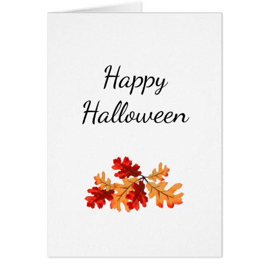 Elegante Fall Foliage Simple Halloween Card (Vorne)