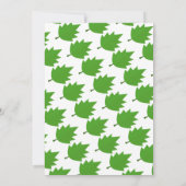 Elegante Fall Green Blätter Herbst Brautparty Einladung (Rückseite)