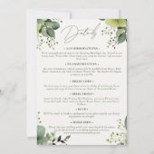 Elegante Fall Greenery Bloral Alles in einer Hochz Einladung (Rückseite)