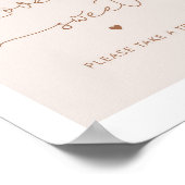 Elegante Fall Liebe ist süß nehmen Sie eine Lecker Poster (Ecke)