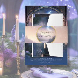 Elegante Fall Peach Floral Sage Wasserfarbenhochze Einladungsbanderole