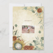 Elegante Fall Proteas Hochzeit Einladung (Rückseite)