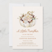 Elegante Fall Pumpkin Baby Shower Einladung (Vorderseite)