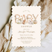 Elegante Fall Pumpkin Baby Shower Einladung