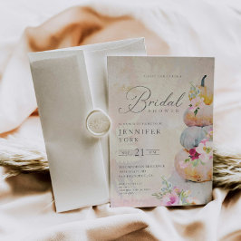 Elegante Fall Pumpkin Bridal Dusche Einladung