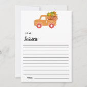 Elegante fall Pumpkin Capsul-Message-Karte Dankeskarte (Vorderseite)