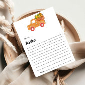 Elegante fall Pumpkin Capsul-Message-Karte Dankeskarte