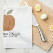 Elegante Fall Pumpkin Familienname Erntedank Geschirrtuch (Viertel Falte)