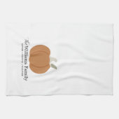 Elegante Fall Pumpkin Familienname Erntedank Geschirrtuch (Horizontal)