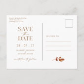 Elegante Fall Save the Date Postkarte (Rückseite)