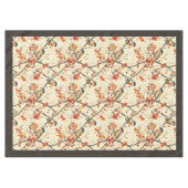 Elegante Fall Tablecloth Birds Whimsical Florals Tischdecke (Vorderseite (Horizontal))