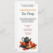 Elegante Fall Tea Party Einladung (Vorne/Hinten)
