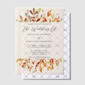 Elegante Fall Watercolor Blätter Hochzeit Pergament Einladungen (Versetzt (Einladung))