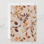 Elegante Fall Watercolor Blumenhochzeit Einladung (Rückseite)