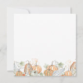 Elegante Fall Watercolor Pumpkin Baby Shower Einladung (Rückseite)