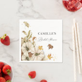 Elegante Fall White Pumpkin Brautparty Paper Serviette (Beispiel)