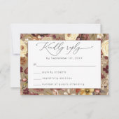 Elegante Fall Wildblume Floral Wedding RSVP (Vorderseite)