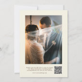 Elegante Fall Wildblume Foto Qr Code Hochzeit Einladung (Rückseite)
